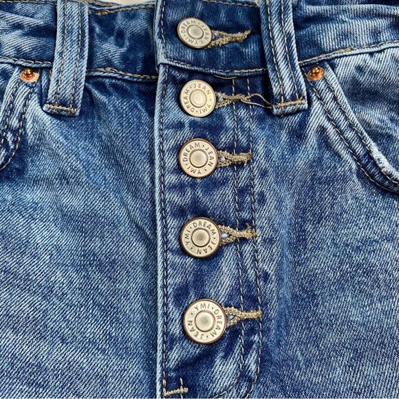 YMI Dream Authentic Denim Shorts Size 7/28 Distressed Y2K Jean Shorts Summer - Picture 5 of 9